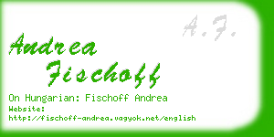 andrea fischoff business card